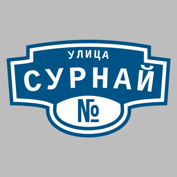 Адресная табличка улица Сурнай на дом | ПолиЦентр, мастерская рекламы _ 3