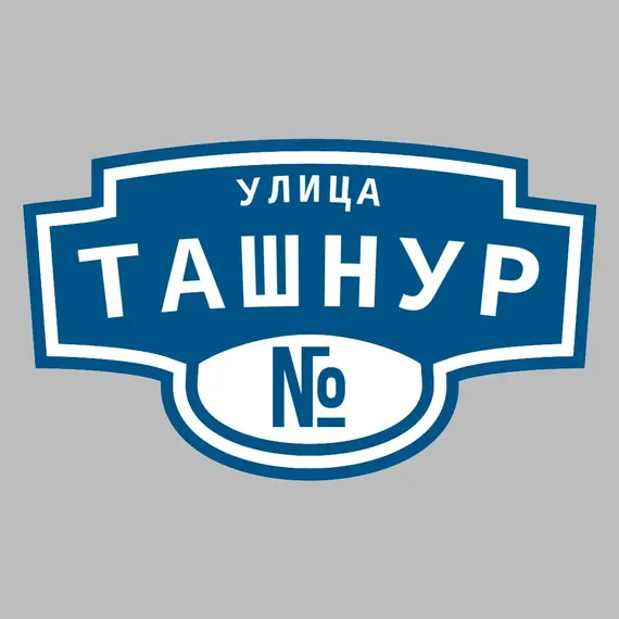 Адресная табличка улица Ташнур на дом | ПолиЦентр, мастерская рекламы _ 3
