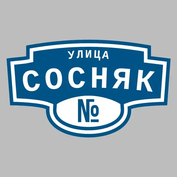 Адресная табличка улица Сосняк на дом | ПолиЦентр, мастерская рекламы _ 3