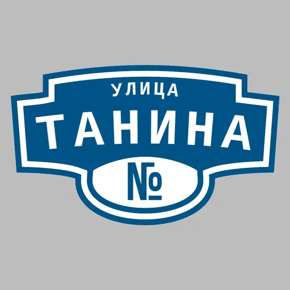 Адресная табличка улица Танина на дом | ПолиЦентр, мастерская рекламы _ 3