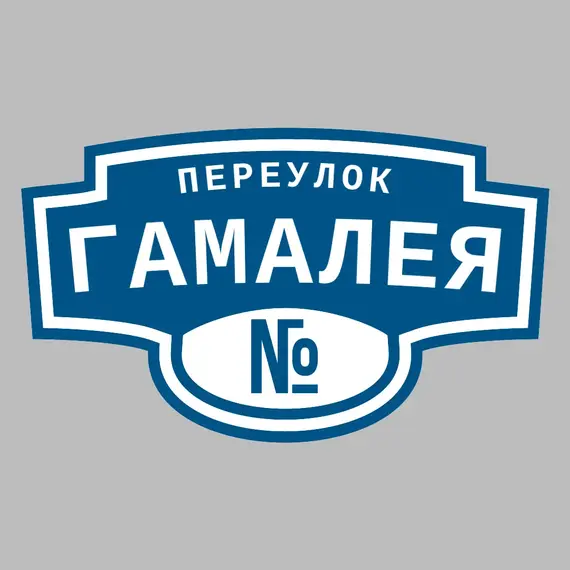 Адресная табличка переулок Гамалея на дом | ПолиЦентр, мастерская рекламы _ 3