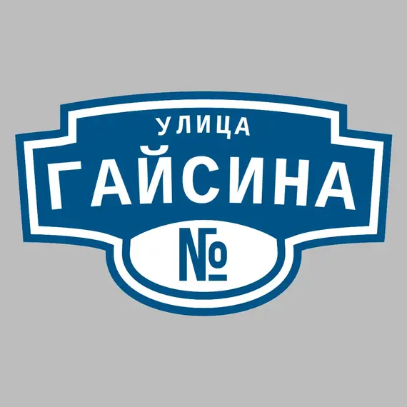 Адресная табличка улица Гайсина на дом | ПолиЦентр, мастерская рекламы _ 3
