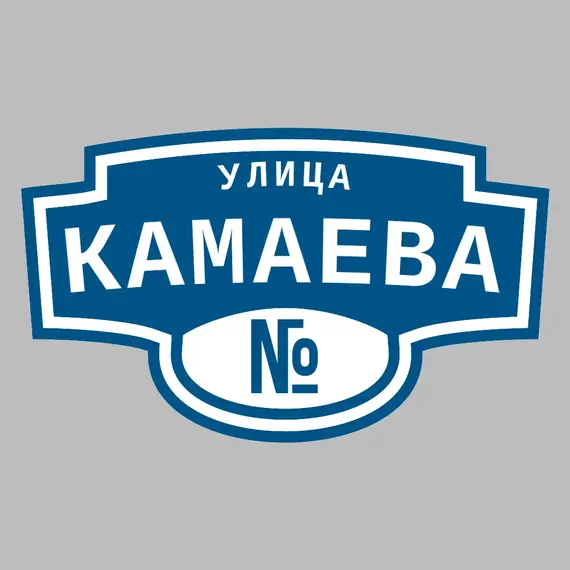 Адресная табличка улица Камаева на дом | ПолиЦентр, мастерская рекламы _ 3