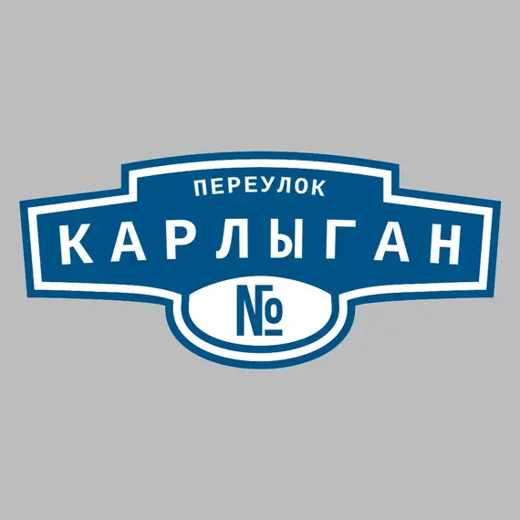 Адресная табличка переулок Карлыган на дом | ПолиЦентр, мастерская рекламы _ 3