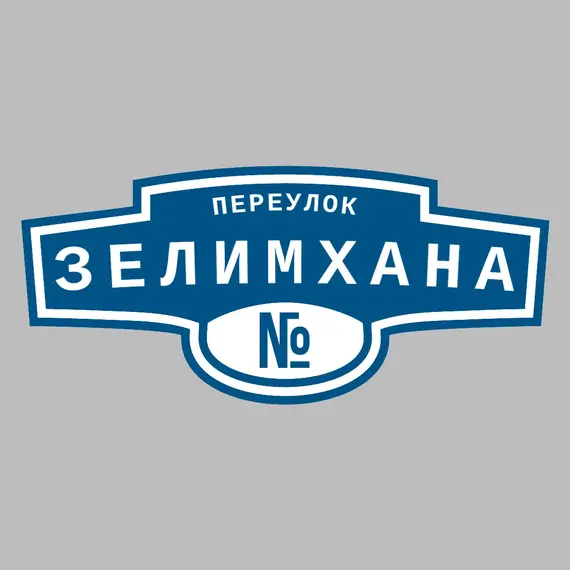 Адресная табличка переулок Зелимхана на дом | ПолиЦентр, мастерская рекламы _ 3