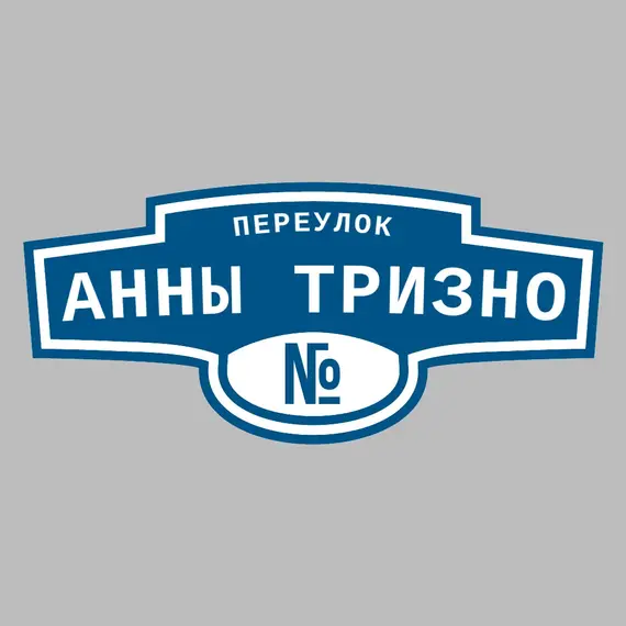 Адресная табличка переулок Анны Тризно на дом | ПолиЦентр, мастерская рекламы _ 3