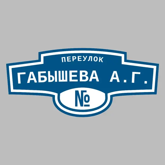 Адресная табличка переулок Габышева А.Г. на дом | ПолиЦентр, мастерская рекламы _ 3